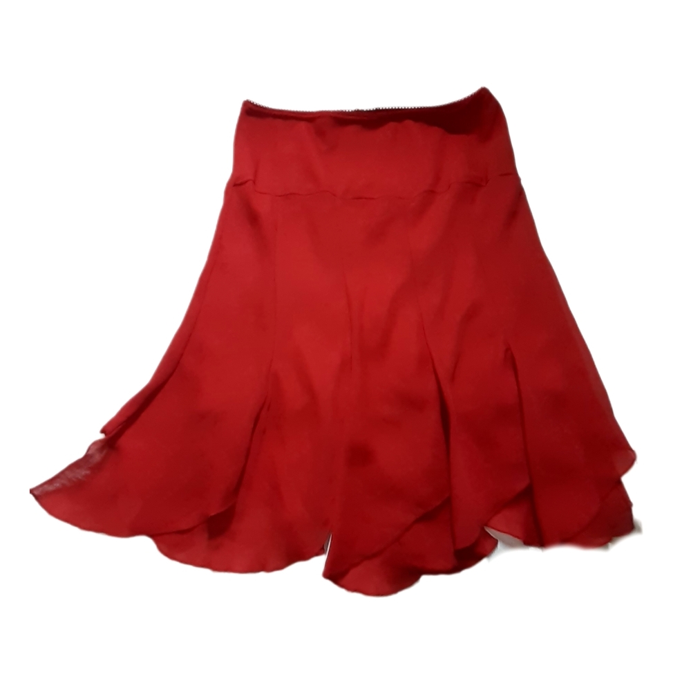 Vintage y2k Exact Change Ruffle A Line Skirt